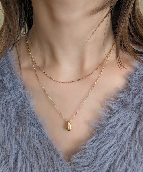 styiro（スタイロ）の「【金アレ対応/サージカルステンレス316L】華奢ドロップネックレス /レイヤード・重ね付け対応 /オフィス・デイリー（ネックレス・レディース・シルバー/ゴールド・FREE）」の20枚目の写真