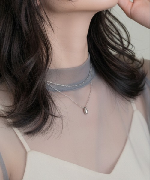 styiro(スタイロ)の「【汗・水に強い/つけっぱOK◎】華奢ドロップネックレス / 金アレ対応 サージカルステンレス316L製(ネックレス・レディース・シルバー/ゴールド・FREE)」の20枚目の写真