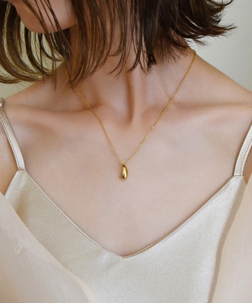 styiro(スタイロ)の「【汗・水に強い/つけっぱOK◎】華奢ドロップネックレス / 金アレ対応 サージカルステンレス316L製(ネックレス・レディース・シルバー/ゴールド・FREE)」の21枚目の写真