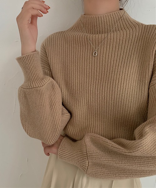 Doula Doula(ドゥーラドゥーラ)の「ハイネックリブニット(ニット/セーター・レディース・ホワイト/ブラック/イエロー/キャメル/ベージュ・FREE)」の10枚目の写真