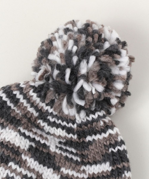 RAGEBLUE（レイジブルー）の「ポンポン帽（ニットキャップ/ビーニー・レディース・その他22/ダークグレー・FREE）」の9枚目の写真