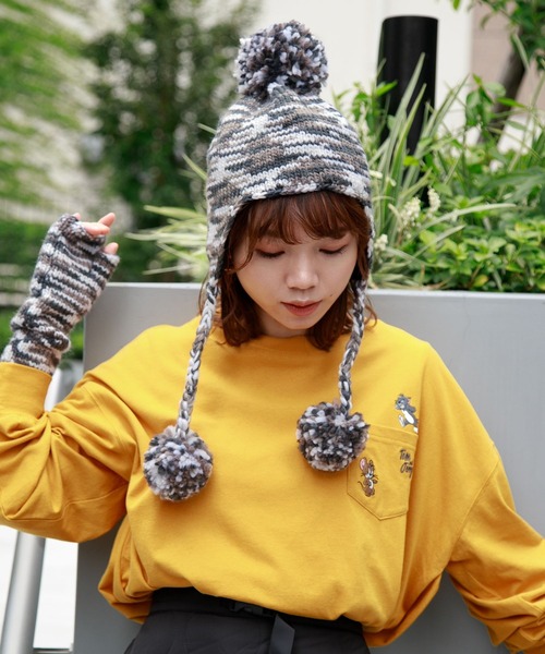RAGEBLUE（レイジブルー）の「ポンポン帽（ニットキャップ/ビーニー・レディース・その他22/ダークグレー・FREE）」の17枚目の写真