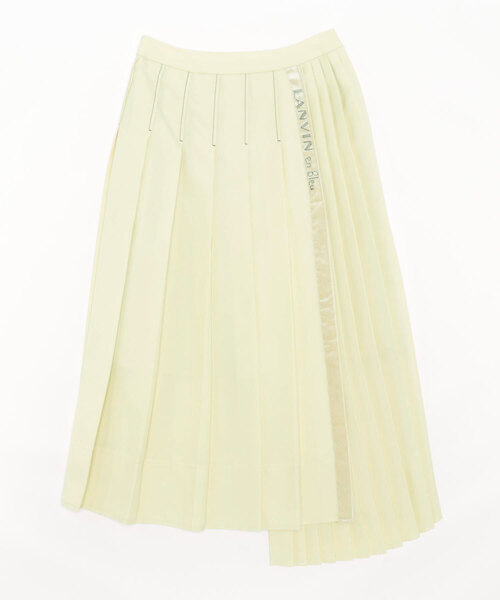 LANVIN en Bleu（ランバンオンブルー）の「ロゴテープミックスプリーツ