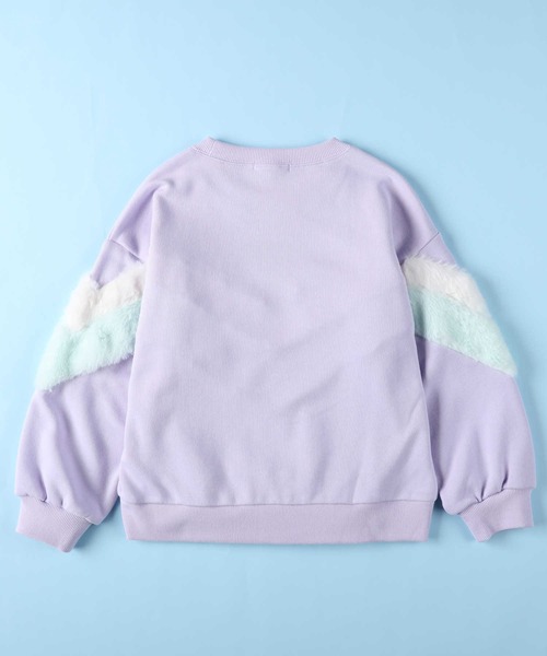 VIVIAN BLUE(ビビアンブルー)の「【VIVIAN BLUE】シェブロンスウェット(スウェット・キッズ・パープル/ライム・130/140/150/120)」の12枚目の写真