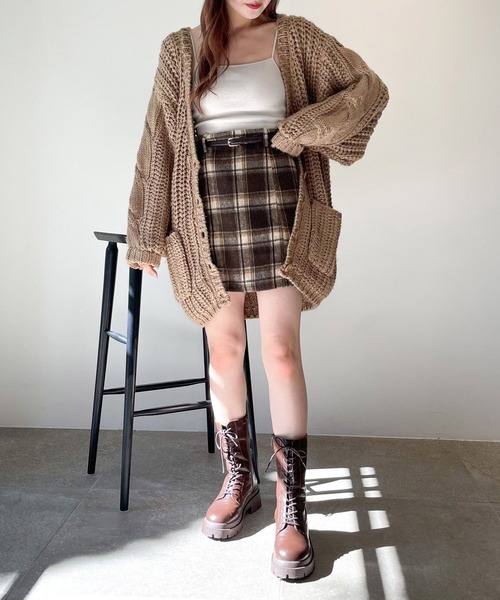 Heather（ヘザー）の「アソート柄台形スカート 175469（スカート