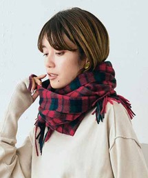 MEDE19F | MEDE19F ウール100%の大判チェックストール(ストール/ショール)