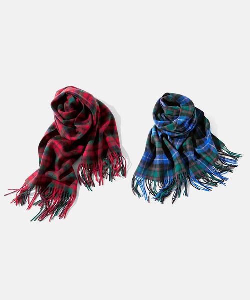 MEDE19F(メデジュウキュウ)の「MEDE19F ウール100%の大判チェックストール(ストール/ショール・レディース・ブルー系その他/レッド系その他・ONE SIZE)」の8枚目の写真