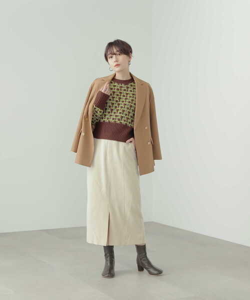 N.(N. Natural Beauty Basic)(エヌエヌナチュラルビューティーベーシック)の「プレーンナロータイトスカート(スカート・レディース・ホワイト/ブラック/パープル・MEDIUM)」の22枚目の写真