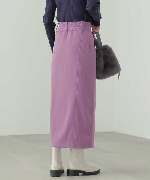 N.(N. Natural Beauty Basic)(エヌエヌナチュラルビューティーベーシック)の「プレーンナロータイトスカート(スカート・レディース・ホワイト/ブラック/パープル・MEDIUM)」の14枚目の写真