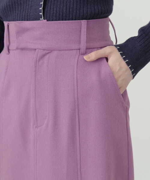 N.(N. Natural Beauty Basic)(エヌエヌナチュラルビューティーベーシック)の「プレーンナロータイトスカート(スカート・レディース・ホワイト/ブラック/パープル・MEDIUM)」の13枚目の写真
