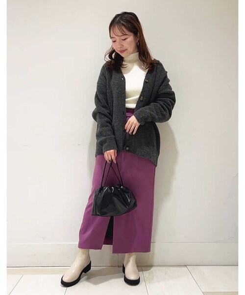 N.(N. Natural Beauty Basic)(エヌエヌナチュラルビューティーベーシック)の「プレーンナロータイトスカート(スカート・レディース・ホワイト/ブラック/パープル・MEDIUM)」の10枚目の写真