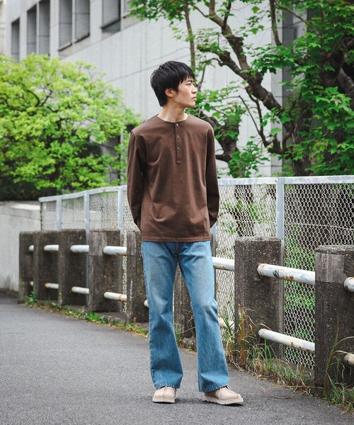 BEAMS（ビームス）の「BEAMS / シルケット ヘンリーネック ロング