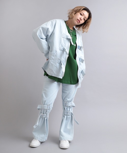 RNA(アールエヌエー)の「R4047 ベルトルーズパンツ(デニムパンツ・レディース・クリアブルー・MEDIUM)」の9枚目の写真