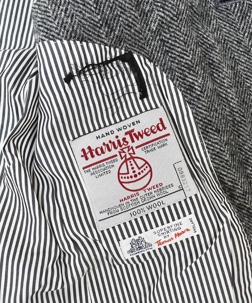 HARRIS TWEED（ハリスツイード）の「【ヴィンテージ古着】Harris Tweed / ハリス・ツイード ツイード チェスターコート（チェスターコート・メンズ・グレー・LARGE）」の8枚目の写真