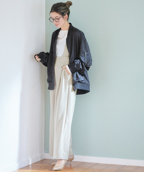 BAYFLOW（ベイフロー）の「BIG MA1（MA-1・レディース・ベージュ/ブラック/カーキ・FREE）」の22枚目の写真