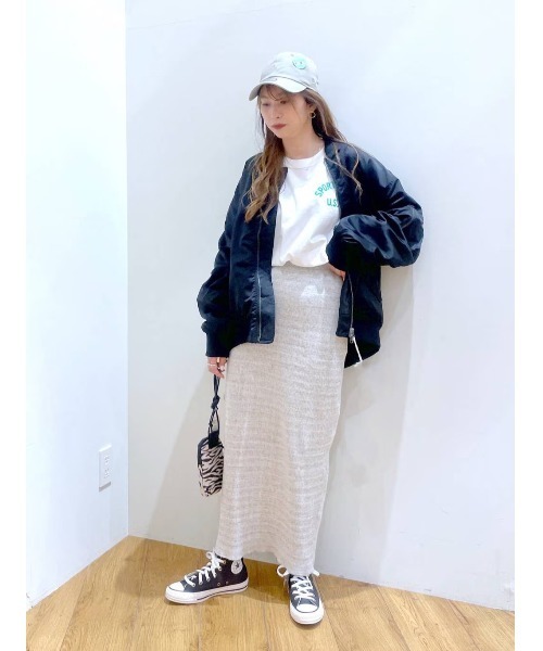 BAYFLOW（ベイフロー）の「BIG MA1（MA-1・レディース・ベージュ/ブラック/カーキ・FREE）」の20枚目の写真