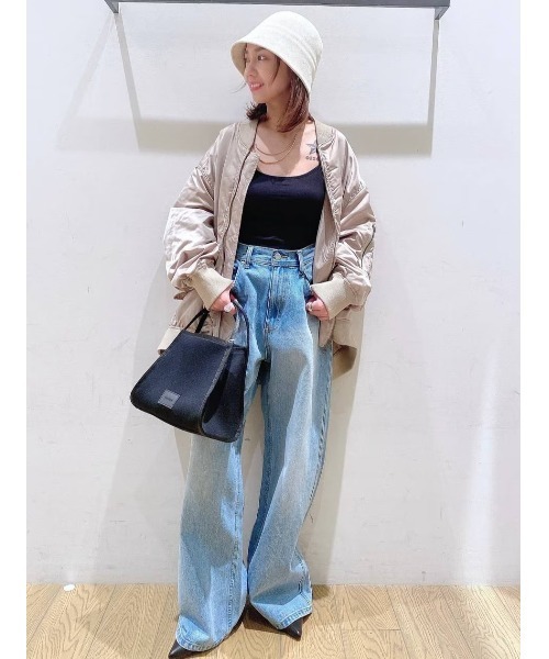 BAYFLOW（ベイフロー）の「BIG MA1（MA-1・レディース・ベージュ/ブラック/カーキ・FREE）」の13枚目の写真