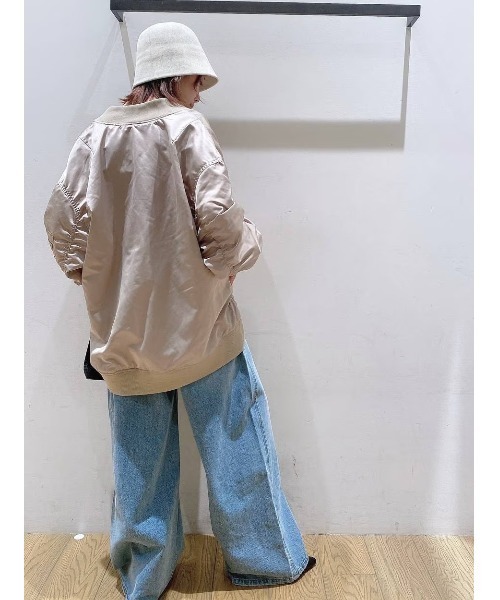 BAYFLOW（ベイフロー）の「BIG MA1（MA-1・レディース・ベージュ/ブラック/カーキ・FREE）」の12枚目の写真