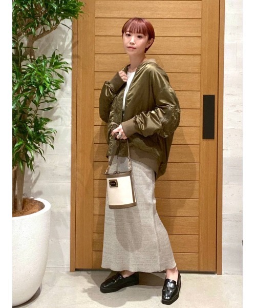 BAYFLOW（ベイフロー）の「BIG MA1（MA-1・レディース・ベージュ/ブラック/カーキ・FREE）」の10枚目の写真