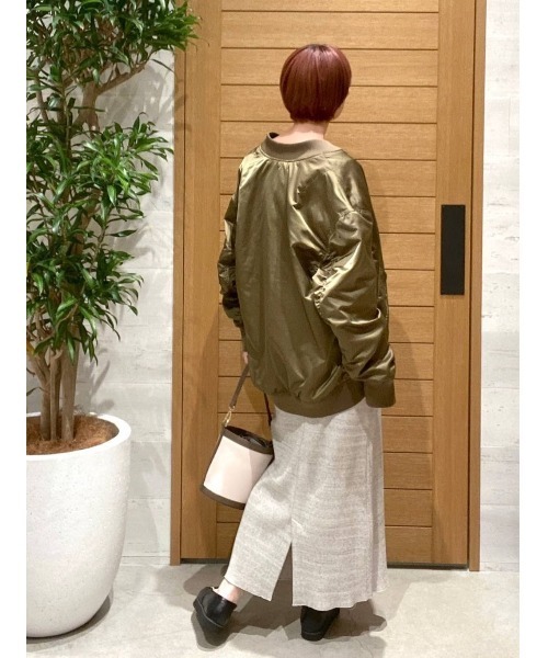 BAYFLOW（ベイフロー）の「BIG MA1（MA-1・レディース・ベージュ/ブラック/カーキ・FREE）」の9枚目の写真