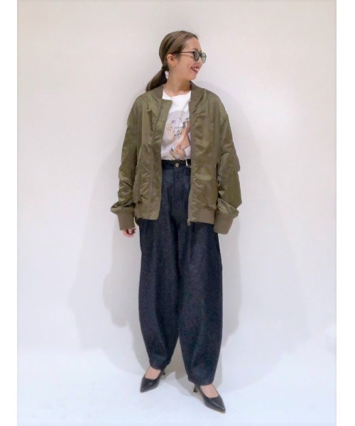 BAYFLOW（ベイフロー）の「BIG MA1（MA-1・レディース・ベージュ/ブラック/カーキ・FREE）」の8枚目の写真