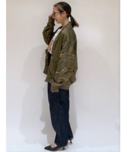 BAYFLOW（ベイフロー）の「BIG MA1（MA-1・レディース・ベージュ/ブラック/カーキ・FREE）」の6枚目の写真