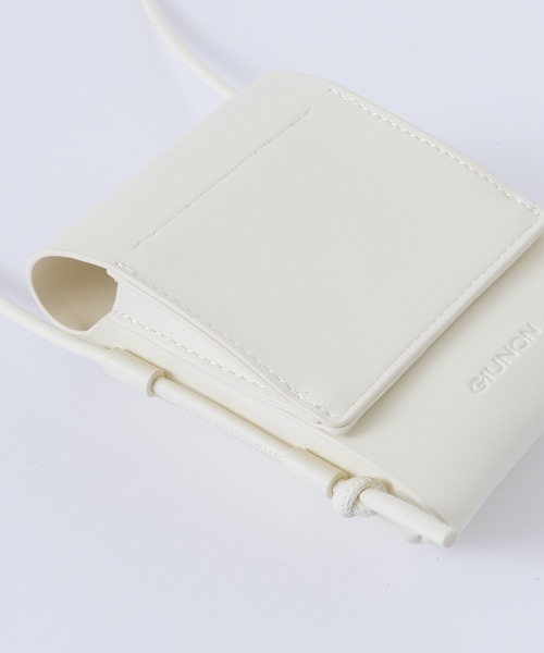 GIUNON（ジウノン）の「Smartphone shoulder bag / スマートフォンショルダーバッグ（スマホグッズ・レディース・ブラック/ピンク/アイボリー/ブラウン/ライトブルー/ベージュ・FREE）」の8枚目の写真