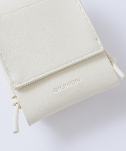 GIUNON（ジウノン）の「Smartphone shoulder bag / スマートフォンショルダーバッグ（スマホグッズ・レディース・ブラック/ピンク/アイボリー/ブラウン/ライトブルー/ベージュ・FREE）」の11枚目の写真