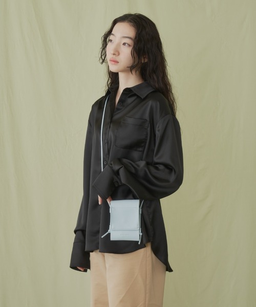 GIUNON（ジウノン）の「Smartphone shoulder bag / スマートフォンショルダーバッグ（スマホグッズ・レディース・ブラック/ピンク/アイボリー/ブラウン/ライトブルー/ベージュ・FREE）」の17枚目の写真