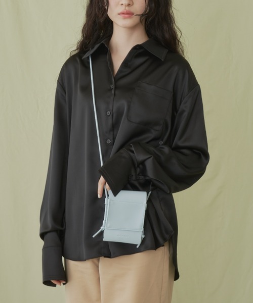 GIUNON（ジウノン）の「Smartphone shoulder bag / スマートフォンショルダーバッグ（スマホグッズ・レディース・ブラック/ピンク/アイボリー/ブラウン/ライトブルー/ベージュ・FREE）」の15枚目の写真