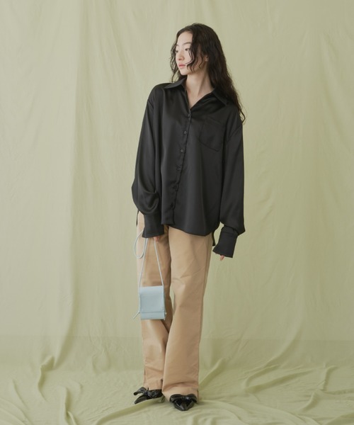 GIUNON（ジウノン）の「Smartphone shoulder bag / スマートフォンショルダーバッグ（スマホグッズ・レディース・ブラック/ピンク/アイボリー/ブラウン/ライトブルー/ベージュ・FREE）」の18枚目の写真