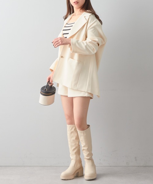 Chico（チコ）の「【WEB限定/REVIVAL】袖スリットオーバーテーラードジャケット（テーラードジャケット・レディース・アイボリー/ピンク/ブラック・FREE）」の5枚目の写真