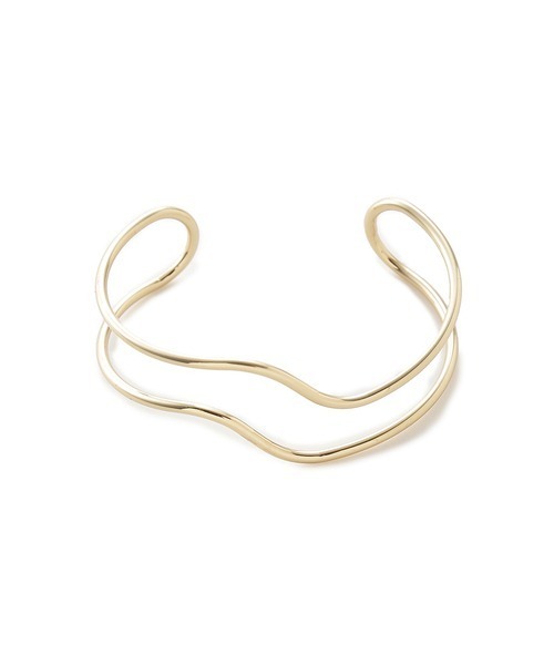 emmi(エミ)の「【emmi atelier】ウエーブバングル(バングル/リストバンド・レディース・ゴールド/シルバー・FREE)」の2枚目の写真