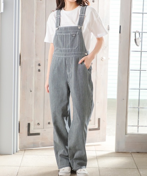 Honeys（ハニーズ）の「ヒッコリーオーバーオール（サロペット/オーバーオール・レディース・ホワイト×ネイビー/ネイビー×ホワイト・L/M/LL/SS/S）」の22枚目の写真