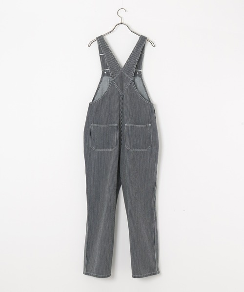 Honeys（ハニーズ）の「ヒッコリーオーバーオール（サロペット/オーバーオール・レディース・ホワイト×ネイビー/ネイビー×ホワイト・L/M/LL/SS/S）」の4枚目の写真