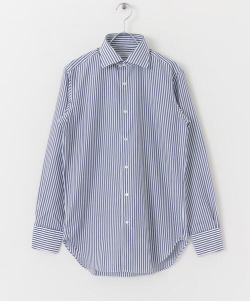 URBAN RESEARCH DOORS(アーバンリサーチドアーズ)の「『イージーケア』LIFE STYLE TAILOR セミワイドストライプシャツ(シャツ/ブラウス・メンズ・ブルー系その他・38/39/40/41)」の2枚目の写真