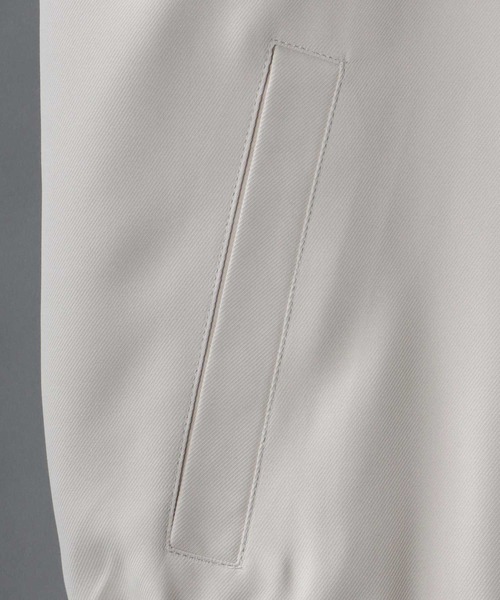 SITRY(シトリー)の「SITRY Fly front stitch blouson/別注 比翼仕立て 花刺繍 ブルゾン ジャケット(ブルゾン・メンズ・ブラック/グレイッシュベージュ/チャコール・M/L)」の5枚目の写真