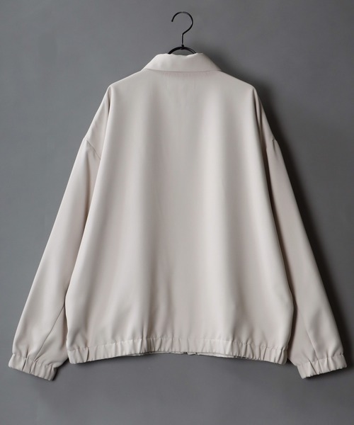 SITRY(シトリー)の「SITRY Fly front stitch blouson/別注 比翼仕立て 花刺繍 ブルゾン ジャケット(ブルゾン・メンズ・ブラック/グレイッシュベージュ/チャコール・M/L)」の9枚目の写真