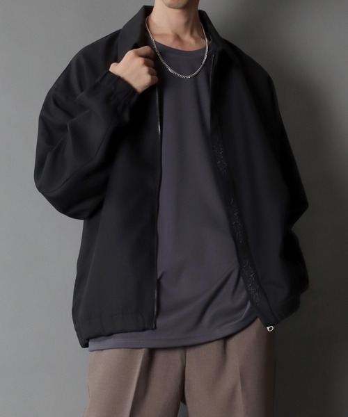 SITRY(シトリー)の「SITRY Fly front stitch blouson/別注 比翼仕立て 花刺繍 ブルゾン ジャケット(ブルゾン・メンズ・ブラック/グレイッシュベージュ/チャコール・M/L)」の13枚目の写真