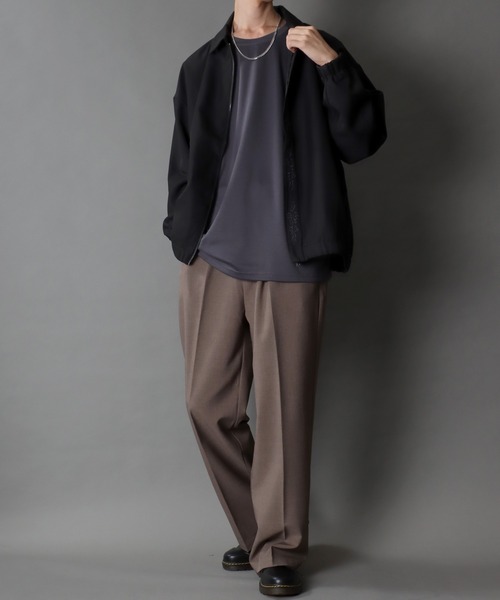 SITRY(シトリー)の「SITRY Fly front stitch blouson/別注 比翼仕立て 花刺繍 ブルゾン ジャケット(ブルゾン・メンズ・ブラック/グレイッシュベージュ/チャコール・M/L)」の15枚目の写真