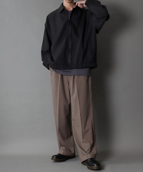 セール】SITRY Fly front stitch blouson/別注 比翼仕立て 花
