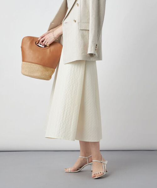 NOLLEY’S Sophi（ノーリーズソフィ）の「キルティングジャガードフレアスカート（スカート・レディース・イエロー/オフホワイト・38/36/34）」の6枚目の写真