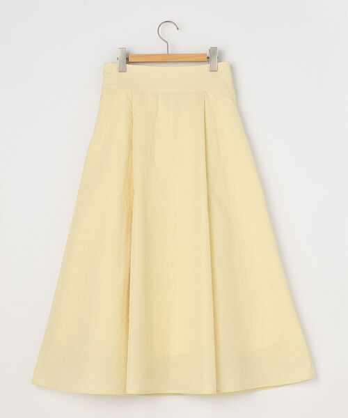 NOLLEY’S Sophi（ノーリーズソフィ）の「キルティングジャガードフレアスカート（スカート・レディース・イエロー/オフホワイト・38/36/34）」の10枚目の写真