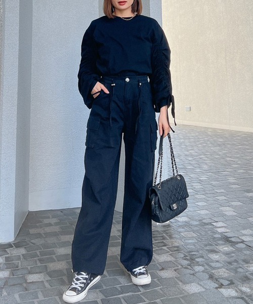 Vicente（ヴィセンテ）の「Cargo 2way pants（カーゴパンツ・レディース・ベージュ/ブラック・FREE）」の15枚目の写真