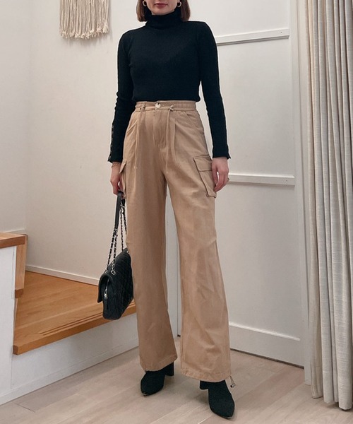 Vicente（ヴィセンテ）の「Cargo 2way pants（カーゴパンツ・レディース・ベージュ/ブラック・FREE）」の21枚目の写真