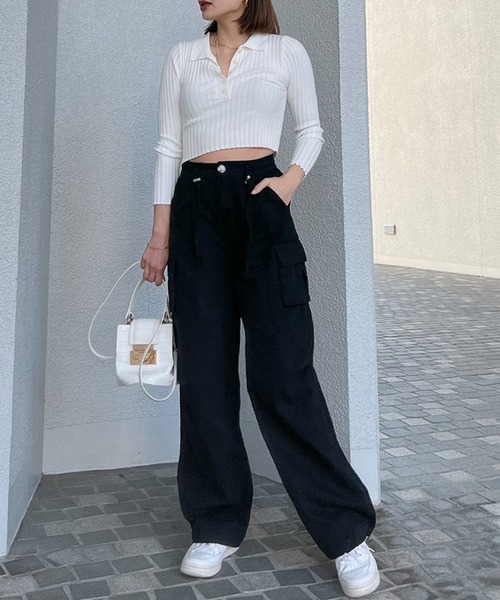 Vicente（ヴィセンテ）の「Cargo 2way pants（カーゴパンツ・レディース・ベージュ/ブラック・FREE）」の16枚目の写真