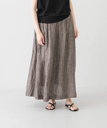 かぐれ | リネンストライプタックスカート(スカート)