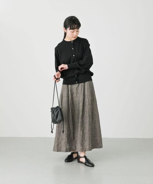 かぐれ（カグレ）の「リネンストライプタックスカート（スカート