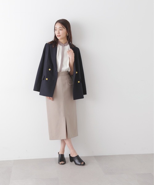 N.（N. Natural Beauty Basic）（エヌエヌナチュラルビューティーベーシック）の「◆バイカラー５分袖とろみブラウス（シャツ/ブラウス・レディース・ホワイト系その他/ベージュ系その他/ホワイト・MEDIUM）」の22枚目の写真