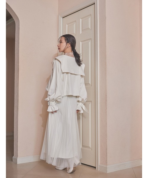 ANDGEEBEE（アンジービー）の「ショートトレンチコート（トレンチコート・レディース・グレー/アイボリー・MEDIUM）」の13枚目の写真